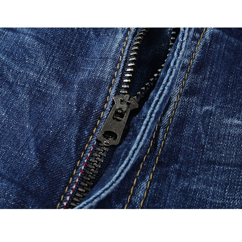 Jeans herre lyseblå stretch slim straight regular fit casual jeans mandlige denimbukser mandlige lange bukser top plus størrelse 40