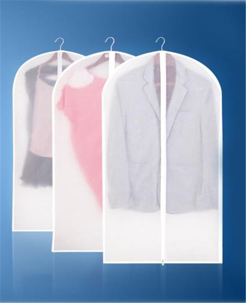 5 pcs/lot Clothes Dust Cover EVA waterproof Transparent Wrinkle Free Clothing Cover Garment Suit Bag Dress Home Storage Bag