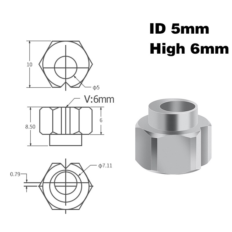5/10pc 3D printer Openbuilds Eccentric Spacer V Wheel Eccentric Column isolation Screw nut V-Slot bore 5MM DIY parts