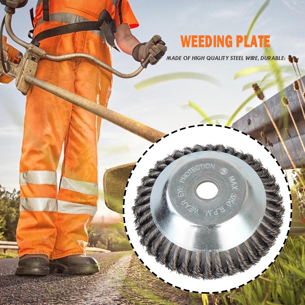 6/8 pouces coupe gazon tête en acier fil coupe tête jardin herbe tondeuse fil désherbage tête pour tondeuse à gazon rouillé débroussailleuse