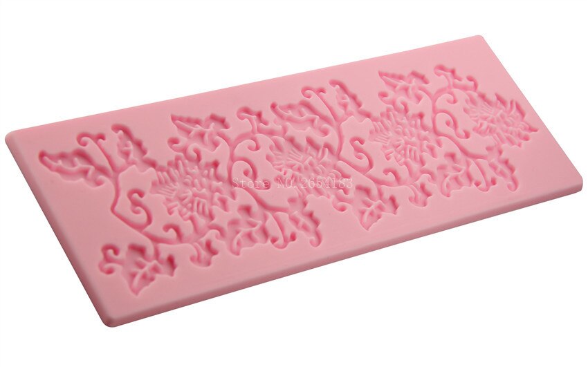 Craft Wijnstok Bloem Kant Siliconen Fondant Zeep 3D Cakevorm Cupcake Jelly Snoep Chocolade Decoratie Bakken Tool Mallen FQ2356
