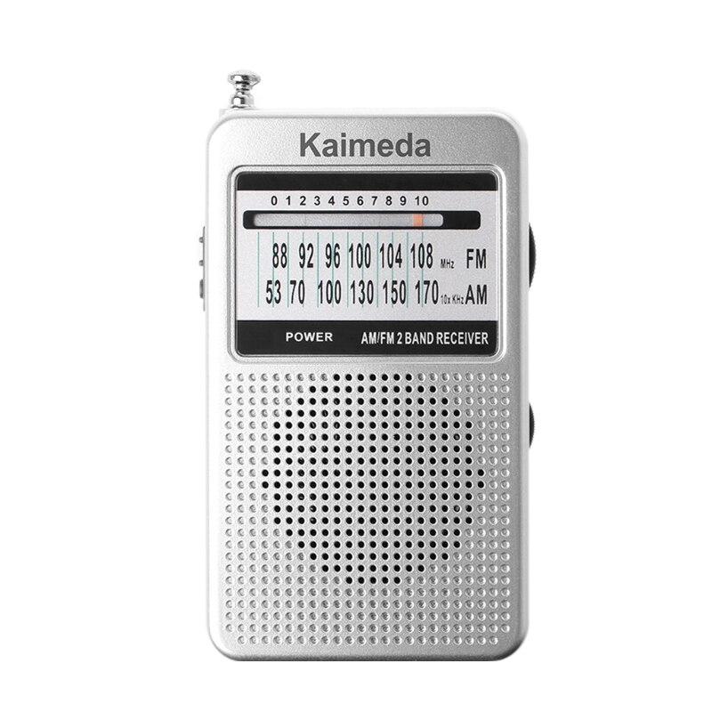 Nueva banda AM/FM 2 portátil, receptor de Radio de bolsillo con pantalla Digital, compatible con modo estéreo: Sliver