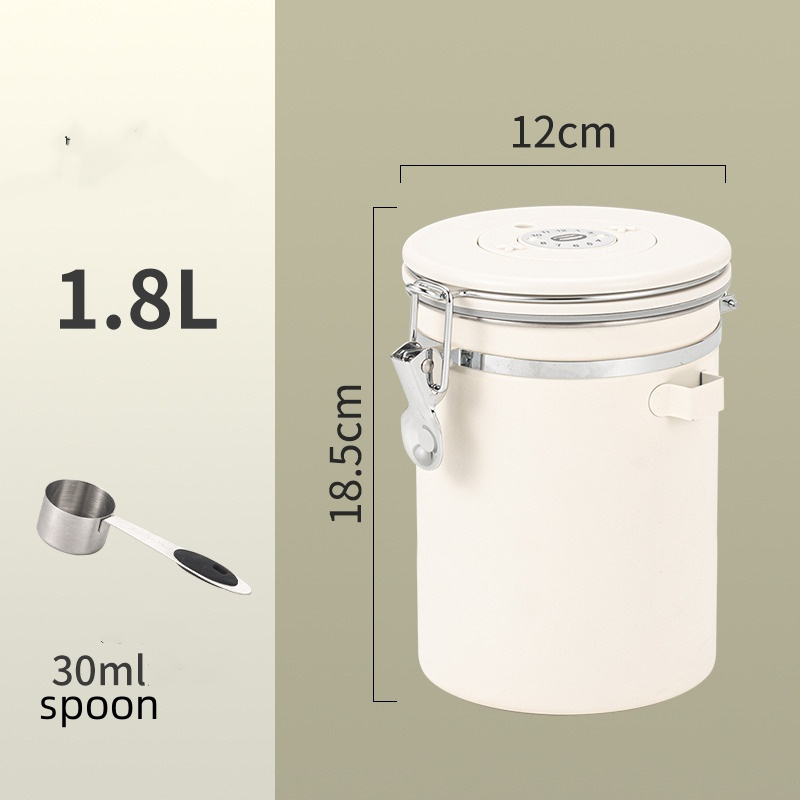 Stainless Steel Coffee Canister Coffee Bean Storage Airtight Containers with Date with Spoon Vent Valve Kitchen Food Storage Jar: VIOLET/紫罗兰