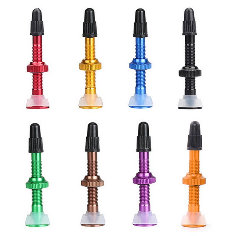 1 Uds Válvula de bicicleta de 40/60mm para neumáticos sin tubo compatibles con Road MTB bicicleta, herramienta de boquilla de vacío selladora de vástago de aleación de núcleo de latón