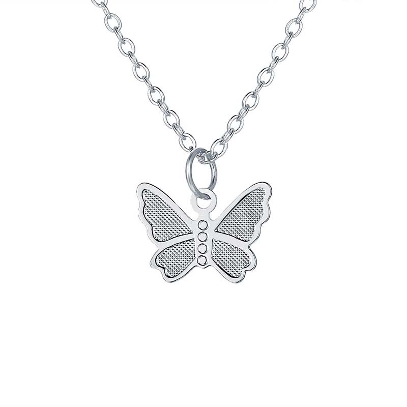 Boho Vintage Ketting Goud Zilver Kleur Vlinders Hanger Kettingen Voor Vrouwen Eenvoudige Korte Sleutelbeen Ketting Sieraden