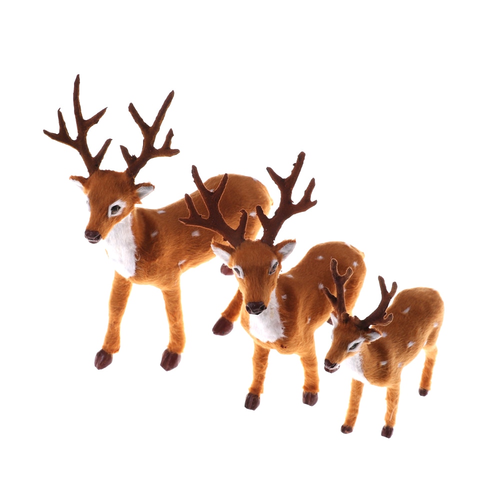 Kerst Elanden Pluche Rendier Natale Ingrosso Kerst Decoratie Simulatie Kerst Herten Fee Tuin Miniaturen Props