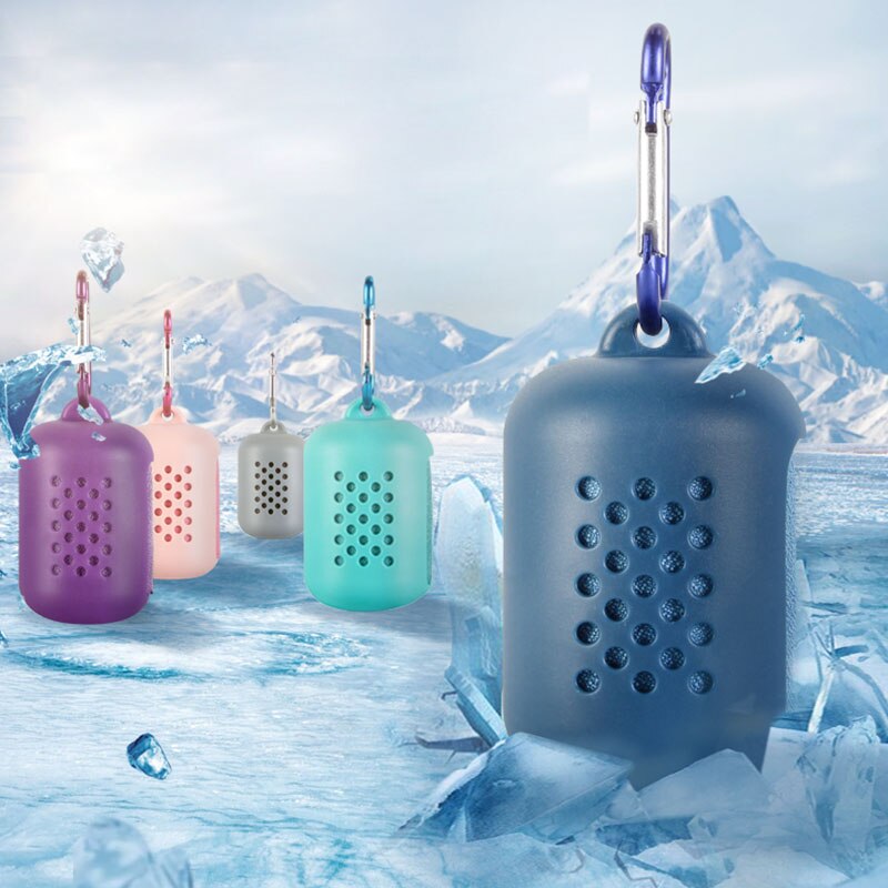 Reizen Opvouwbare Mini Handdoek Draagbare Wandelen Camping Quick Dry Handdoek Met Silicon Case Outdoor Tool Sport Gezicht Handdoek