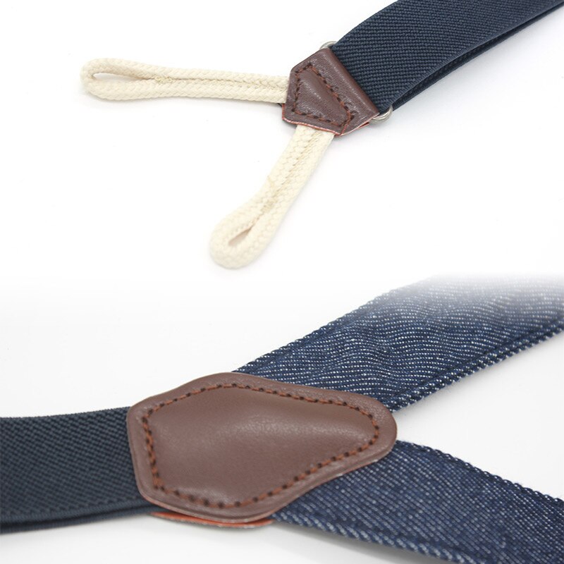 Dam jeanshängslen för jeans knappslut smoking y hängslen baktill byxhängslen för män tirantes hombre para pantalones