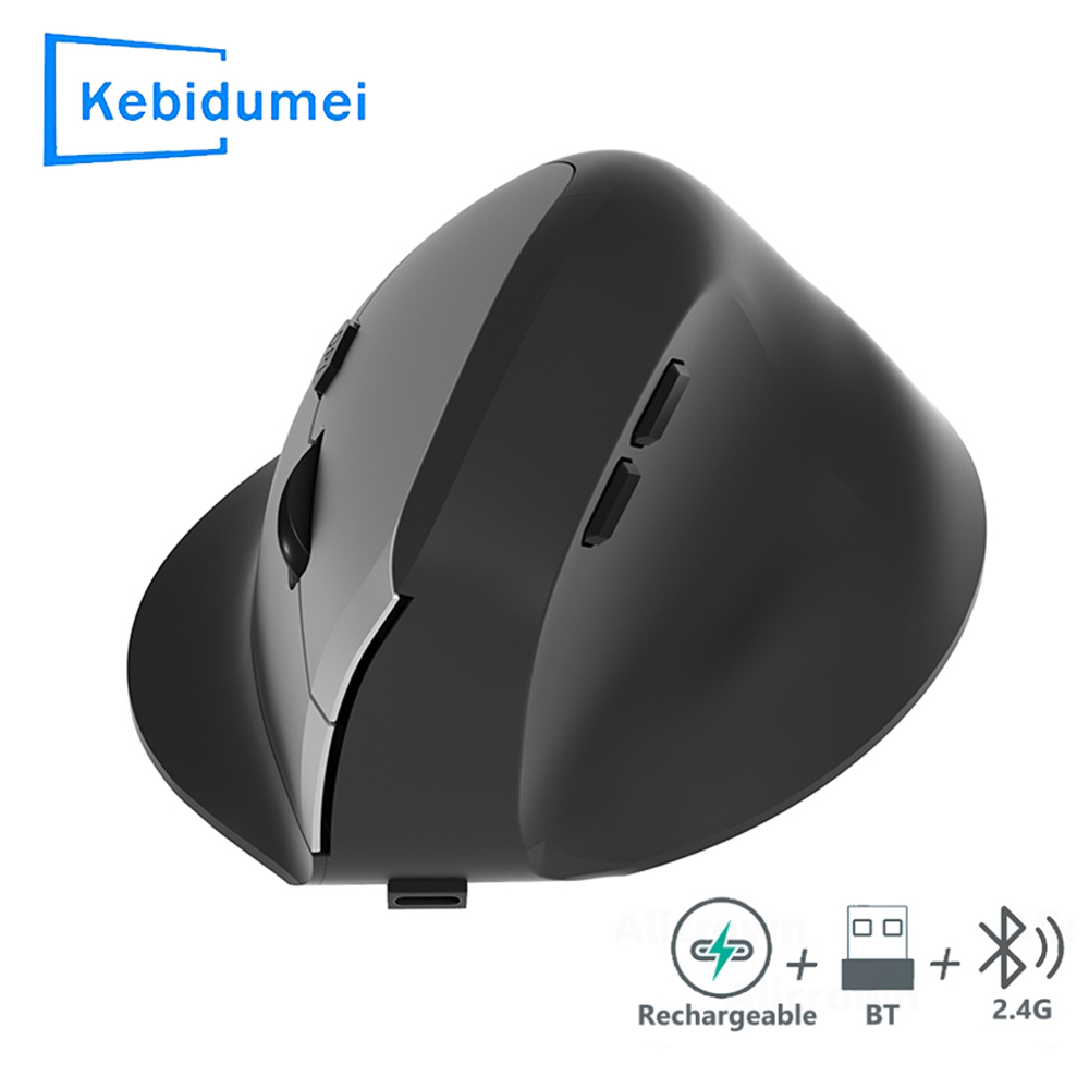 Vertical Mouse Ergonomic 2.4GHz Wireless Optical Mice Bluetooth 5.2 DPI 800/1200/1600 6 Buttons for Laptop PC Computer Desktop: PURPLE