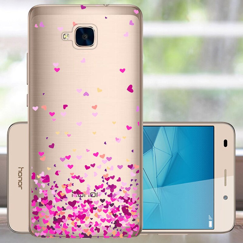 Fanatu huawei honor 5c hoesje geen vingerafdrukgat ru versie achterkant beschermhoes voor huawei honor 5c zacht tpu siliconen 5.2 " funda: Fhx