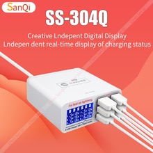 SONNENSCHEIN SS 304Q 6 Hafen LCD USB Ladegerät 2,4 EINE Schnelle Ladung Unterstützung Intelligenz QC 3,0 Kompatibilität IPAD iPhone HUAWEI XIAOMI