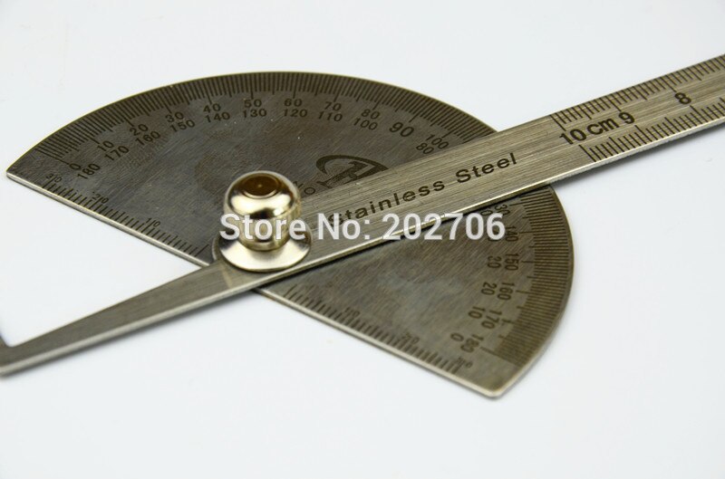 0-180degree Stainless Steel Protractor angle ruler bevel square ruler steel goniometer Woodworking Angle Square Corner Test