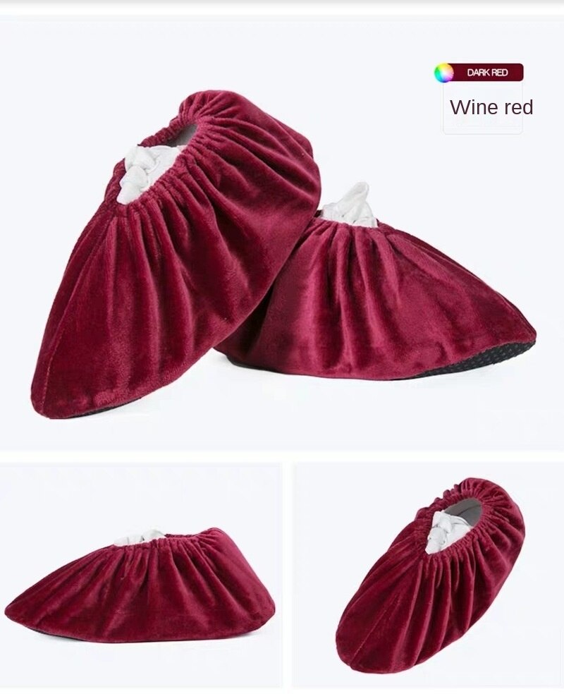 Fundas reutilizables portátiles para zapatos, protectores de franela antideslizantes, antipolvo, lavables, elásticos, organizadores de calzado, 1 par