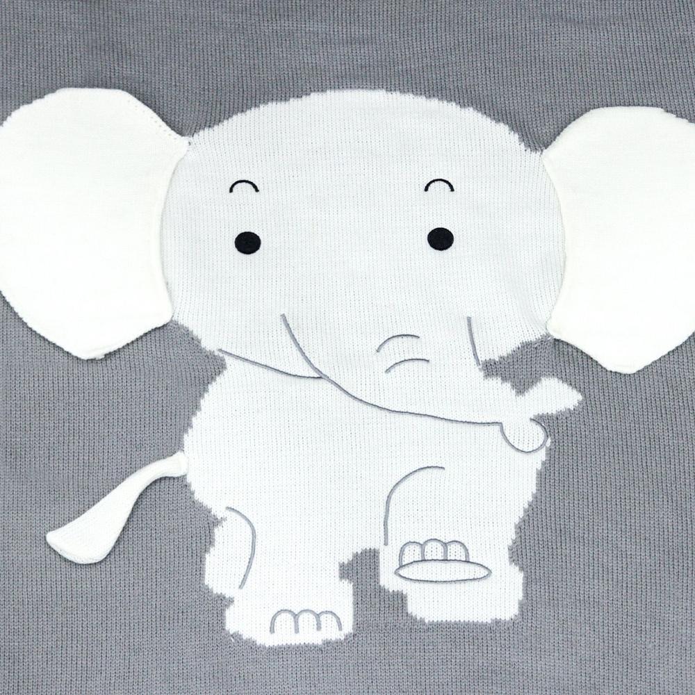 Bebé manta Bebe elefante manta estéreo de toalla primavera otoño tejer Soogan suéter colcha alfombra de playa de algodón bebé Manta