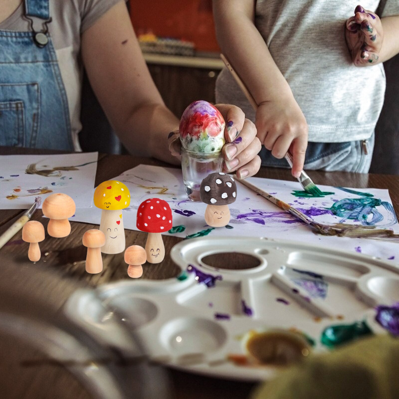 9 kpl puinen sienisarja luonnollinen keskeneräinen sienet maalaamaton puusieni