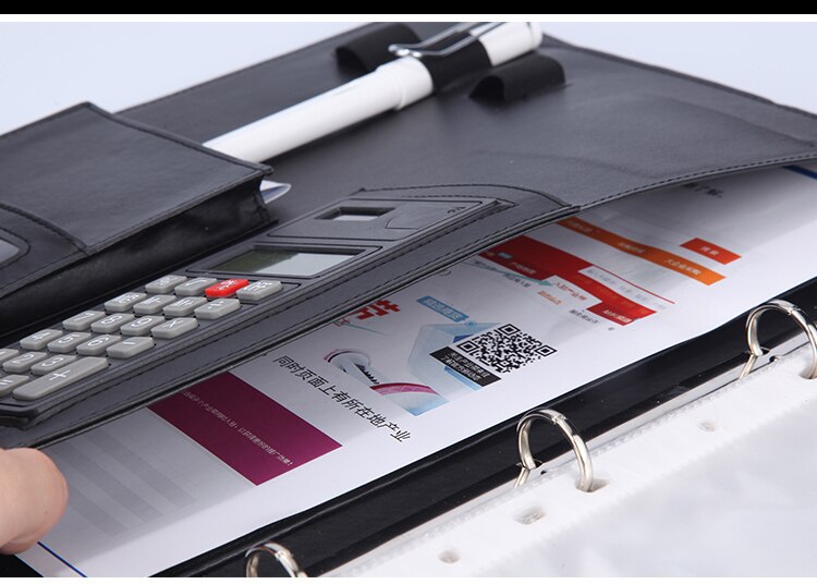 Exkshen  a4 fil dokumentpose pu lær mappe skrivesaker blyantarkiv produksjonspose kontorrekvisita 1163