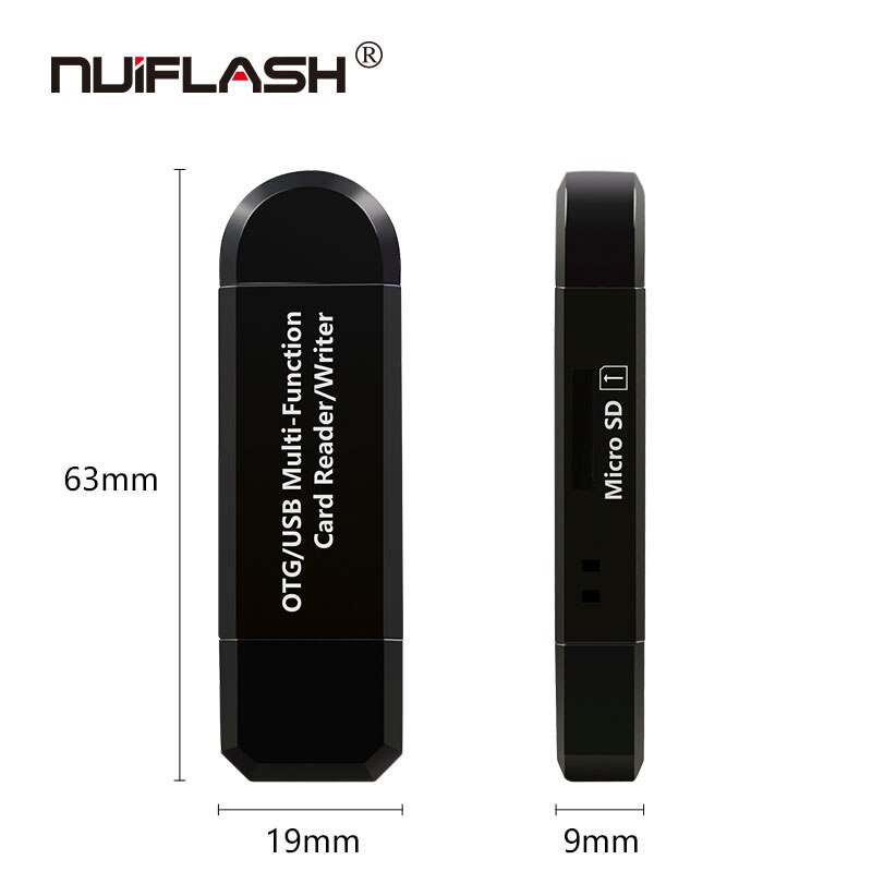 Micro usb & usb 2 in 1 otg kortlæser højhastigheds usb 2.0 universel otg tf/sd til android computerudvidelsesoverskrifter