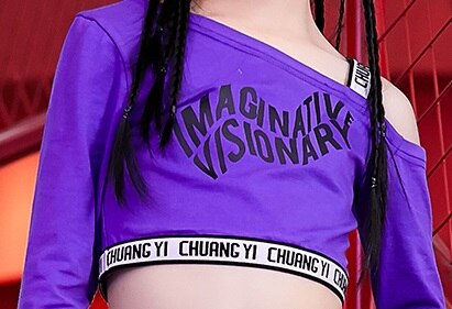 Hiphop kostuums kinderen streetdance kleding meisjes jazz moderne dans rave outfit podiumoptredens dnv 12371: Toppen / 170cm