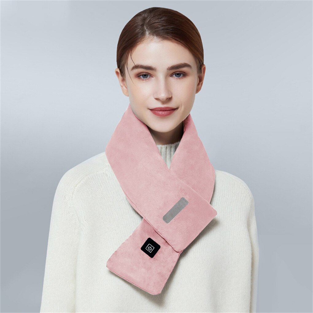 Sciarpe riscaldate da donna scaldacollo esterno temperatura regolabile 45-65 ℃ sciarpe riscaldanti portatile 5W traspirante ricaricabile