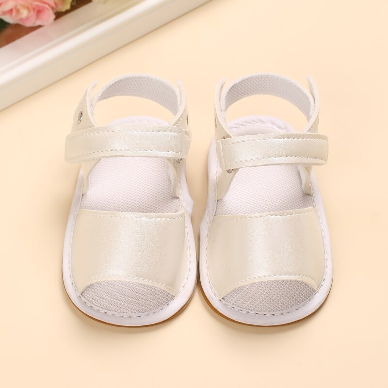 Sandalo estivo per bambini tinta unita suola in gomma morbida antiscivolo 0-18 mesi scarpe da giardino per bambini scarpe per neonati