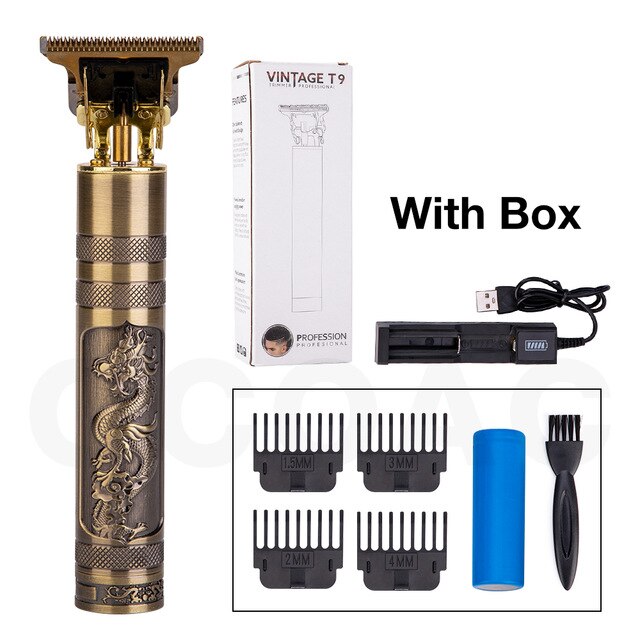 Elektrische tondeuse, tondeuse voor mannen, draadloos scheerapparaat, trimmer voor 0mm kappers, tondeuse voor baard, baardtrimmer: Drakenbatterijdoos