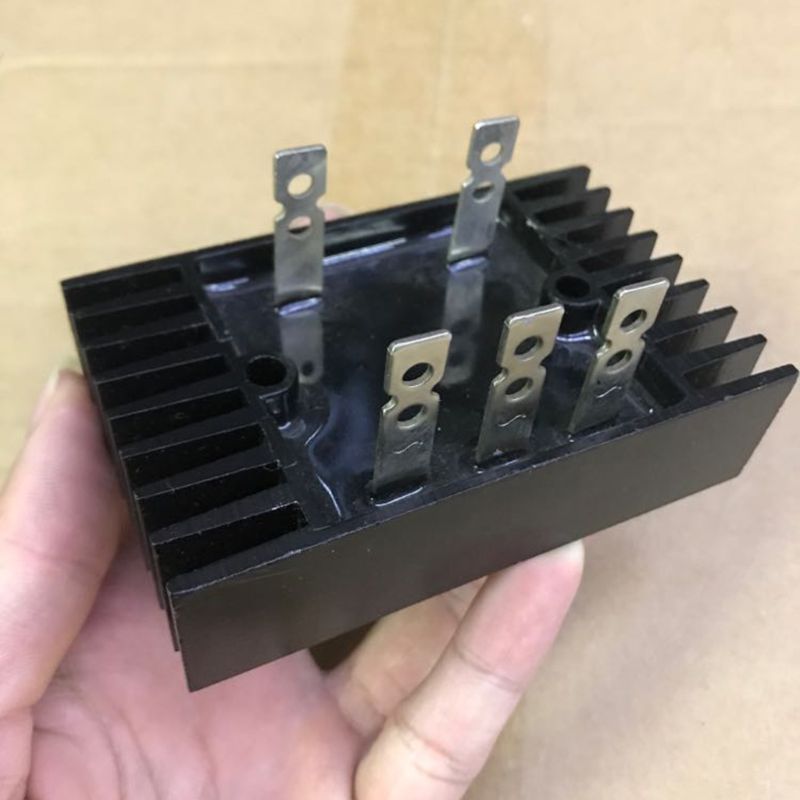 3-Phase Diode Bridge Rectifier 100A 1600V Voltage Full Wave Silicon High Power Rectifier with Heat Sink