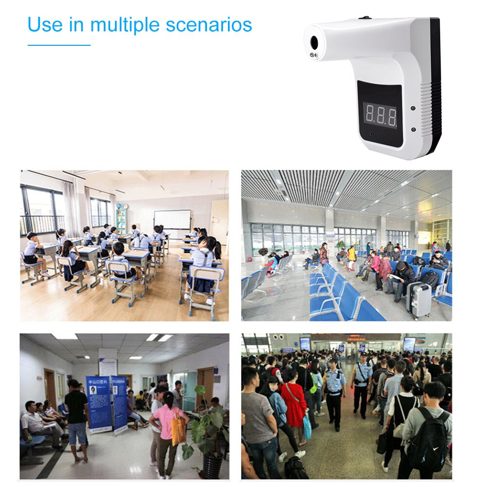 Tntelligent infrarojo digital automatic temperature recognition fever detection infrarouge alarme temperature sensor thermometer