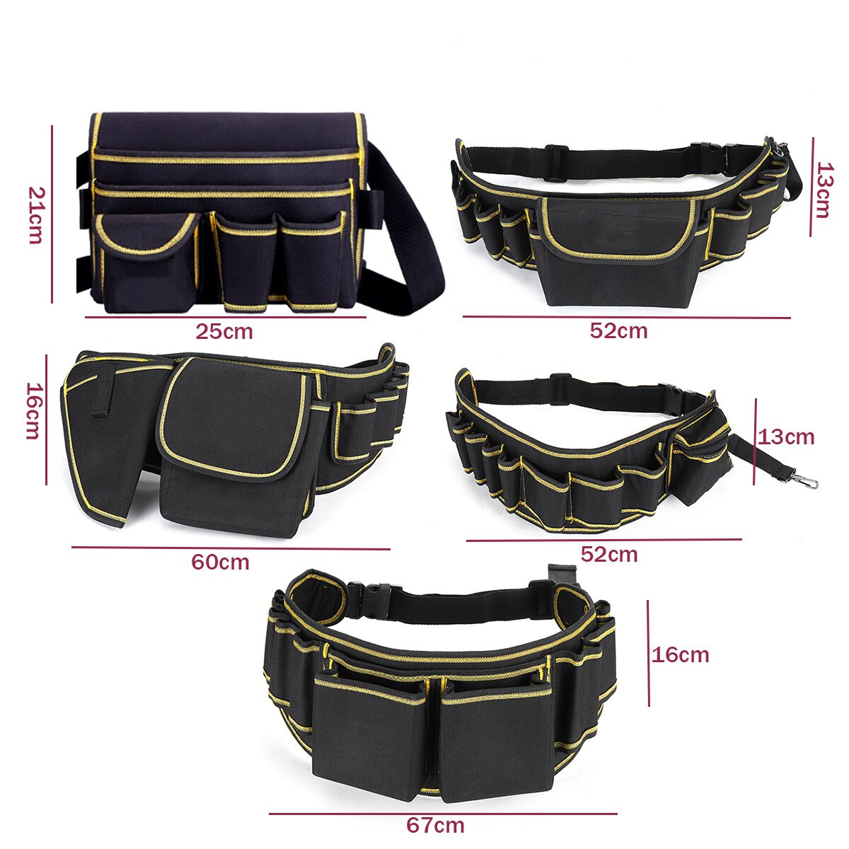 doersupp Multifunction Waist pack Tool Bag For Electrician Contractor Drill Screwdriver Utility Kit Storage Bags Handware Tool