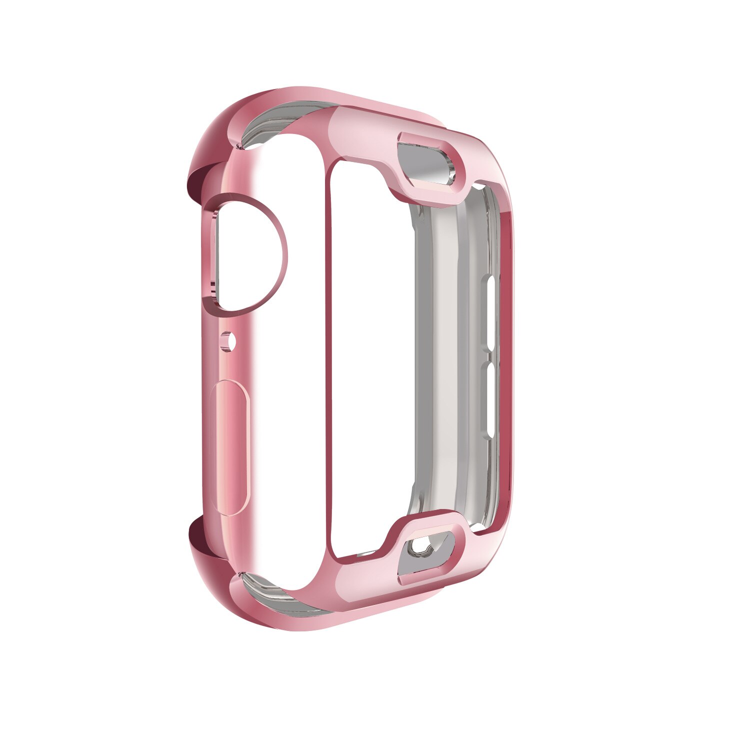 case cover for Apple watch band Apple Watch 4 5 case 44mm 40mm iWatch TPU bumper protection bumper plating watch accessories: pink / 40mm series 4 5