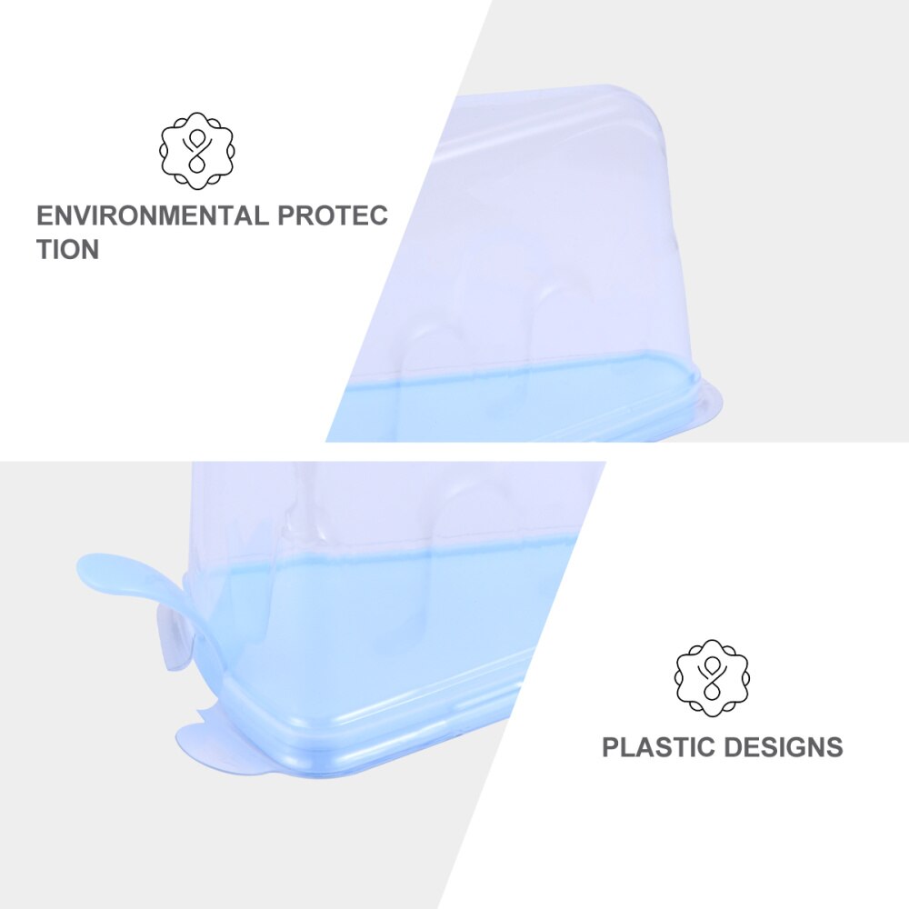 Petit récipient à tarte triangulaire, boîte à gâteaux en tranches, boîte à gâteaux transparente, 20 pièces