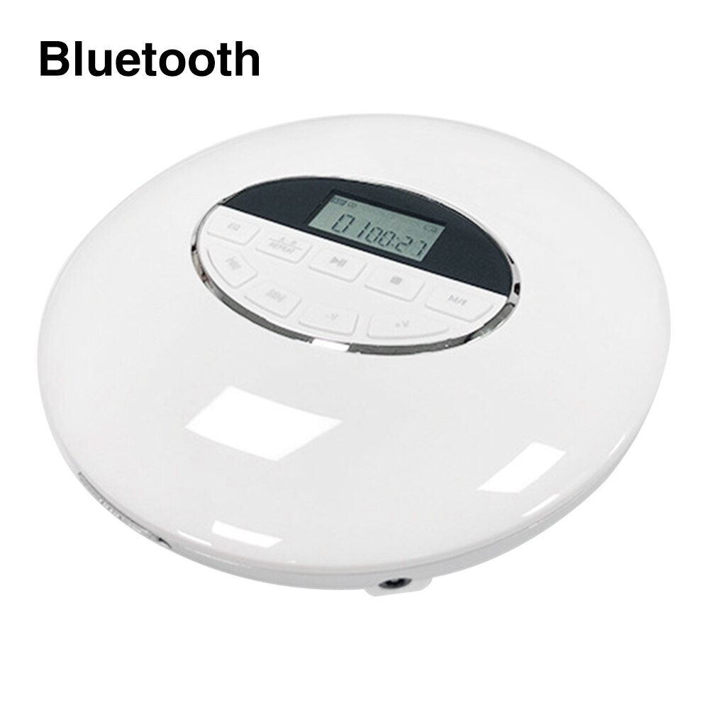 Battery Powered Multifunctional Portable CD Player With LCD Display Small Car Support TF Card Music USB AUX Compact Round