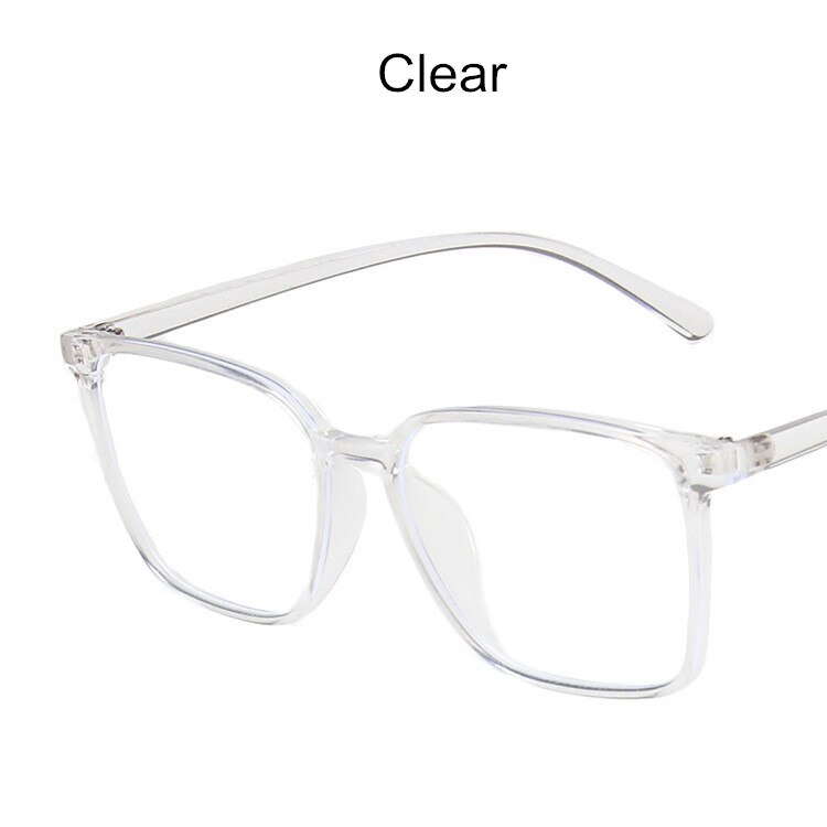 Gafas cuadradas antiluz azul para miopía, lentes clásicas de para mujer, gafas graduadas con montura Vintage para hombre y mujer,: Clear