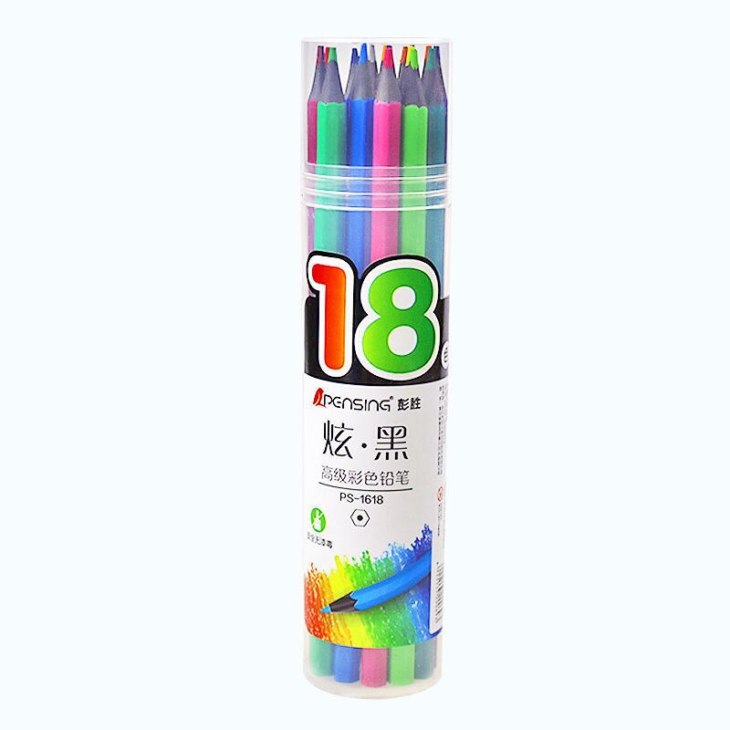 Lápiz de Color avanzado, sin madera, juego de lápices de colores pintados a mano para niños, lápiz de colores al óleo, crayón, dibujo artístico: 18 Colors