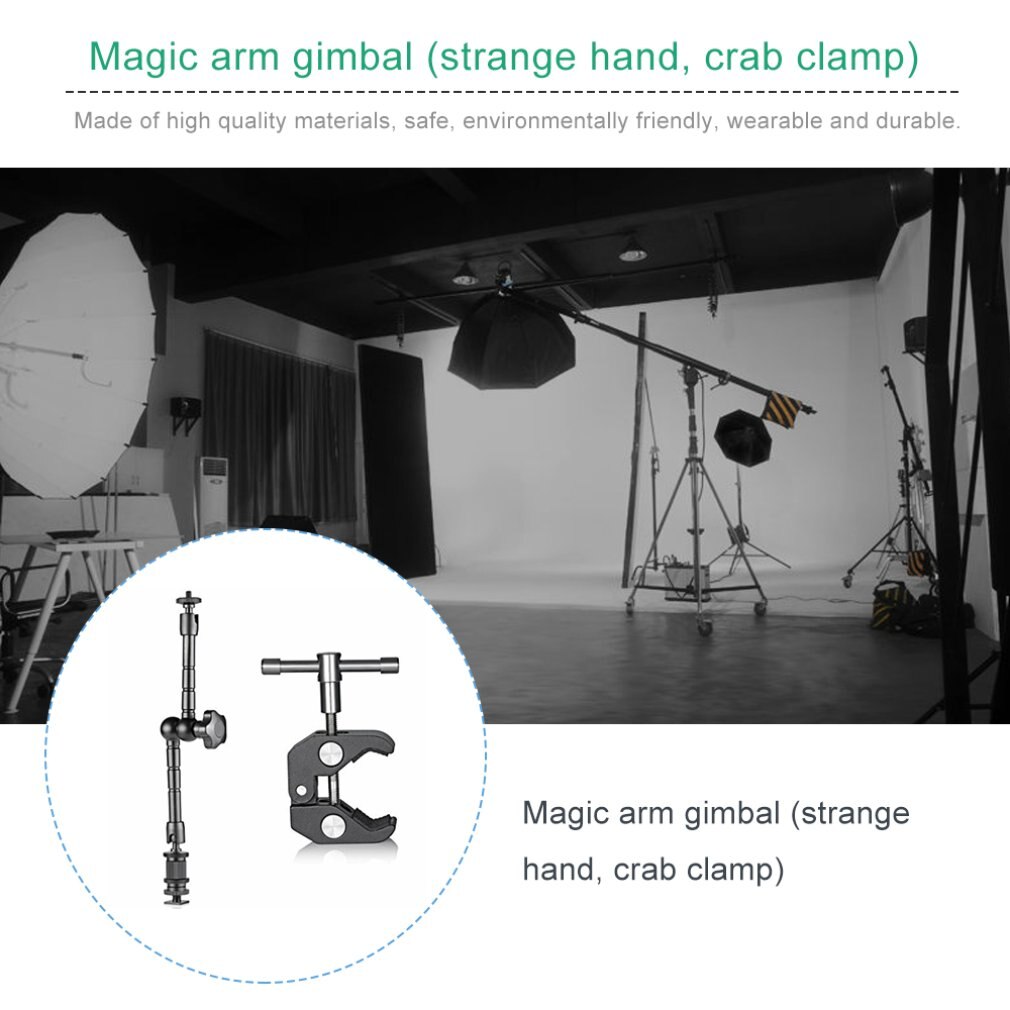 Magic Arm Universal Bracket Tripod / PTZ Aluminum Alloy Durable Construction Monitor Led Light Camera Flash