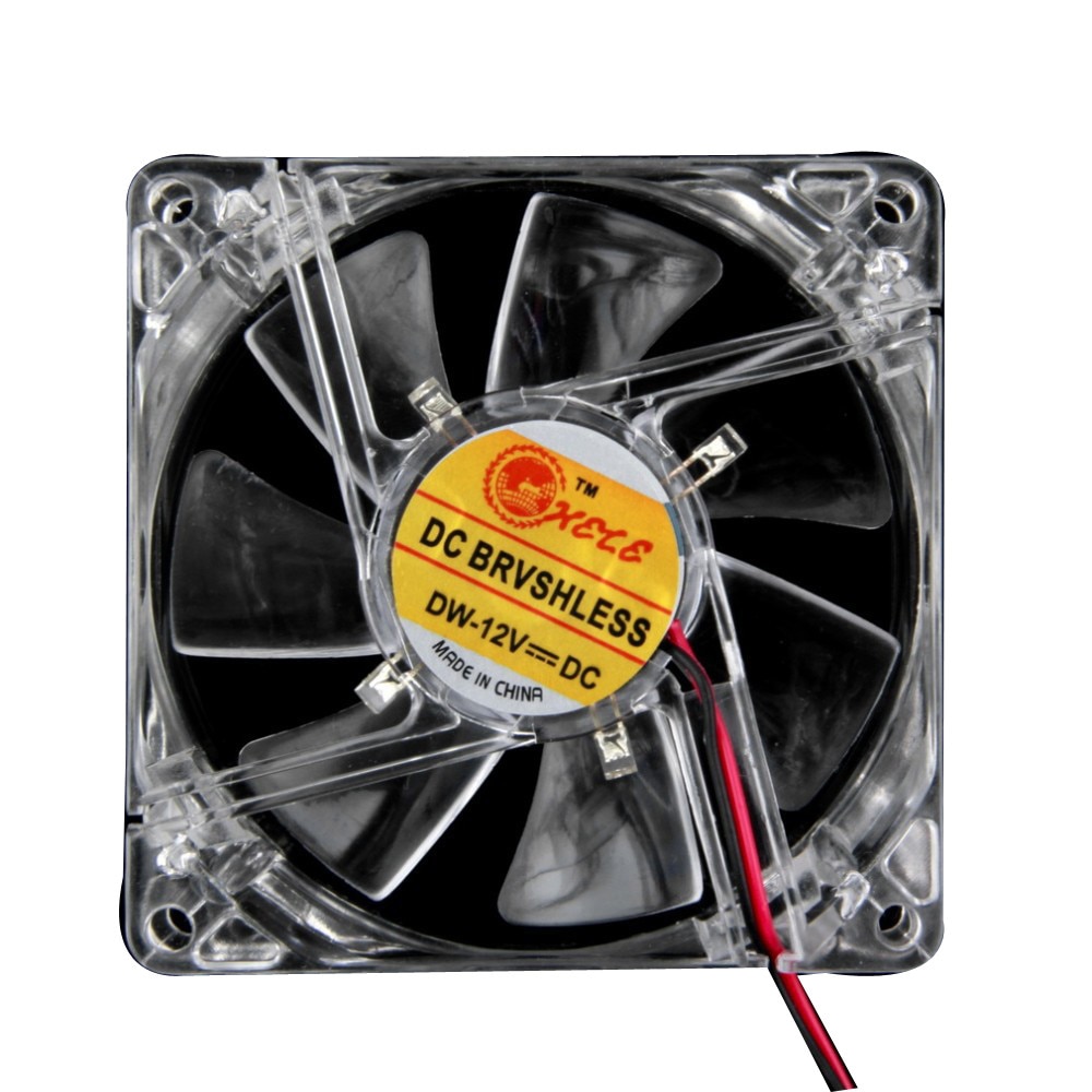 120 x 120 x 25mm 4 Pin Computer Fan Colorful Quad 4-LED Light Neon Clear 120mm PC Computer Case Cooling Fan Mod #T2