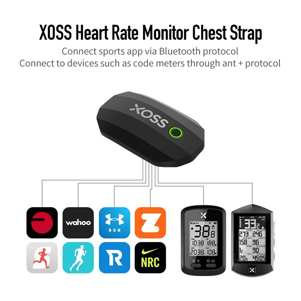 Waterproof Wireless Bluetooth ANT+ Heart Rate Monitor Chest Health Fitness Smart Sensor Heart Rate Monitor with Chest Strap