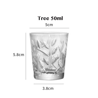 50ml shotglass, whisky shotglass, mini glass kopper til likør, doble sideglass, tequila kopper små glass skudd kopper: Tre 50ml