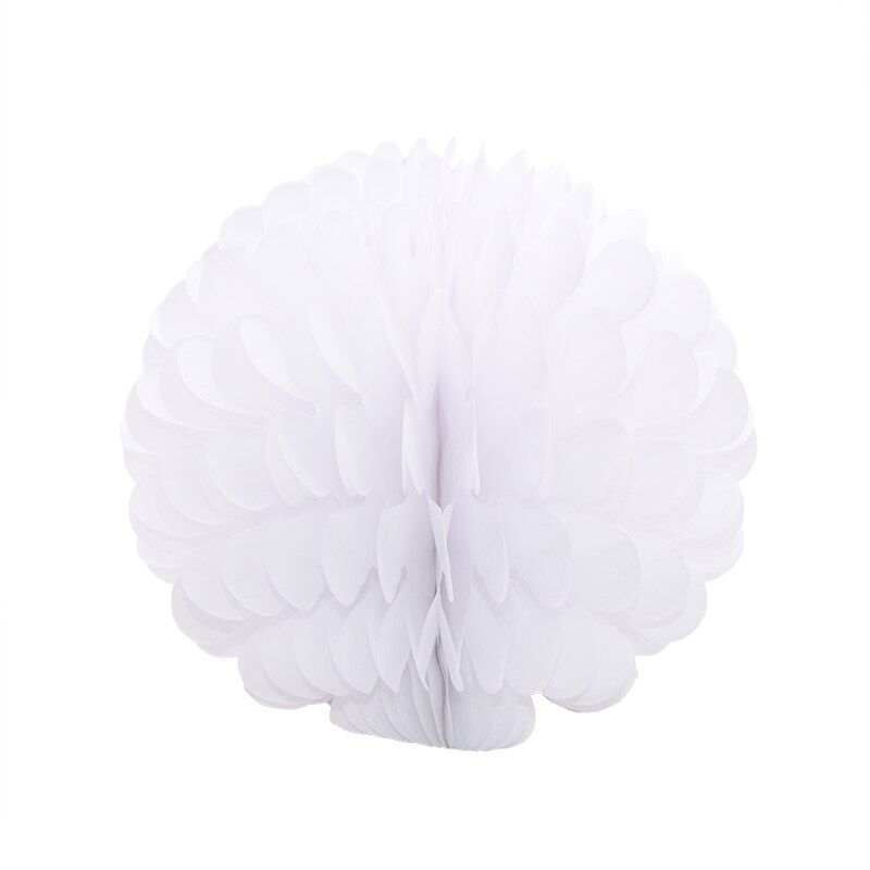 1 pc 20/25 cm Papier Bommel Blume Ball Heimat Hochzeit Dekoration Baby Dusche Geburtstag Partei Liefert Dekorative Papier pom Poms: Weiß / 25cm