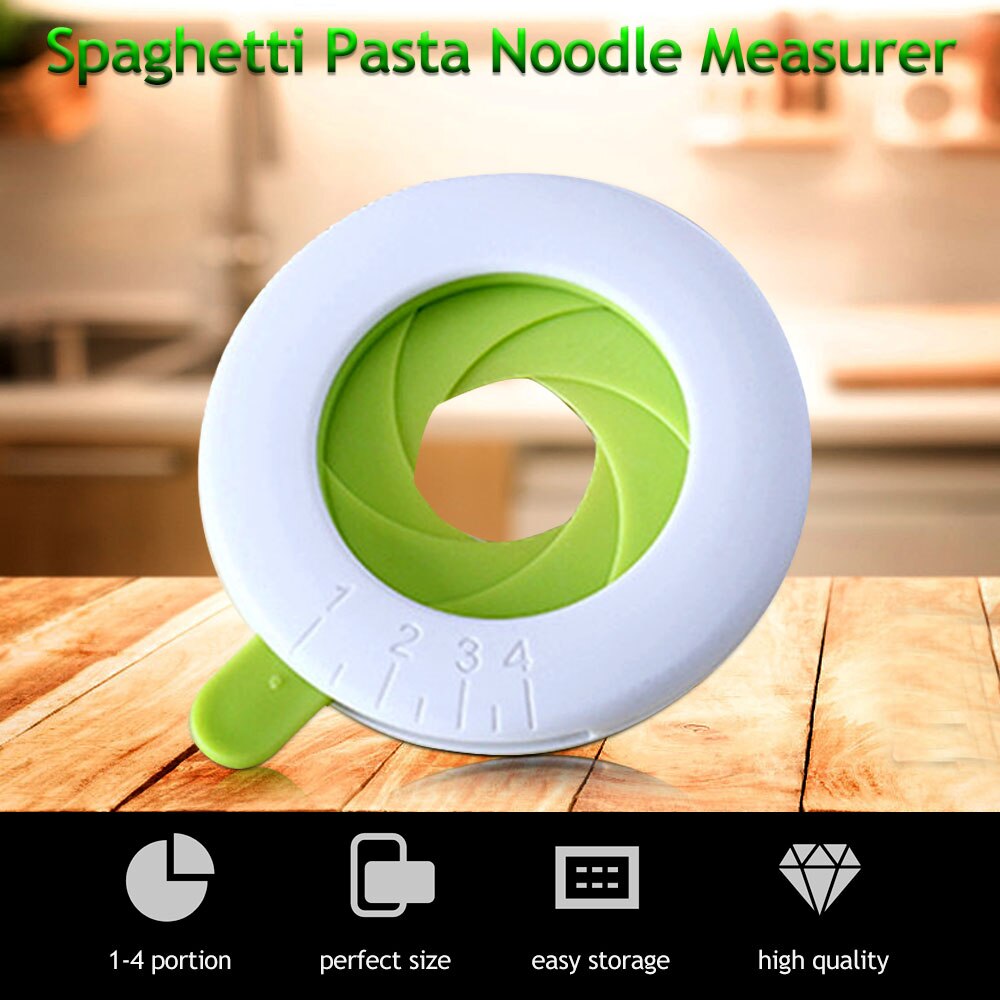 Medidor limitador de Pasta de espagueti 3.1in, herramienta de control de porciones ABS, medidor de fideos ajustable, utensilios de cocina
