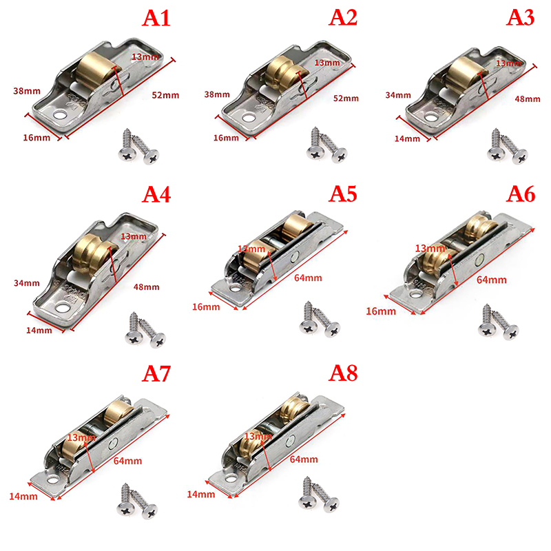 1pz ruote per porte scorrevoli rulli per porte scorrevoli in acciaio inossidabile muto pesante rulli per cuscinetti per porte scorrevoli hardware per mobili