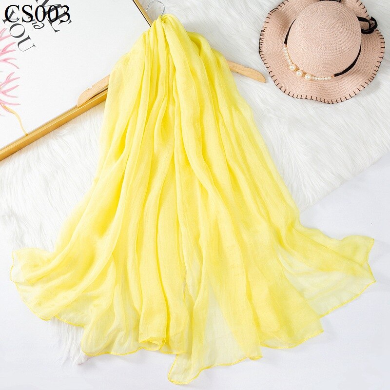 Solid höst vinter sjalar kvinnor vanlig maxi hijab scarf mjuk soild muslimska sjalar wraps dam huvud sjalar scarf: Ljusgul