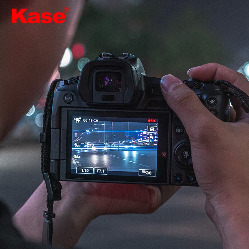 Kase 67/72/77/82mm raia azul lente filtro de vidro óptico, ideal para câmera dslr cinematice vídeos