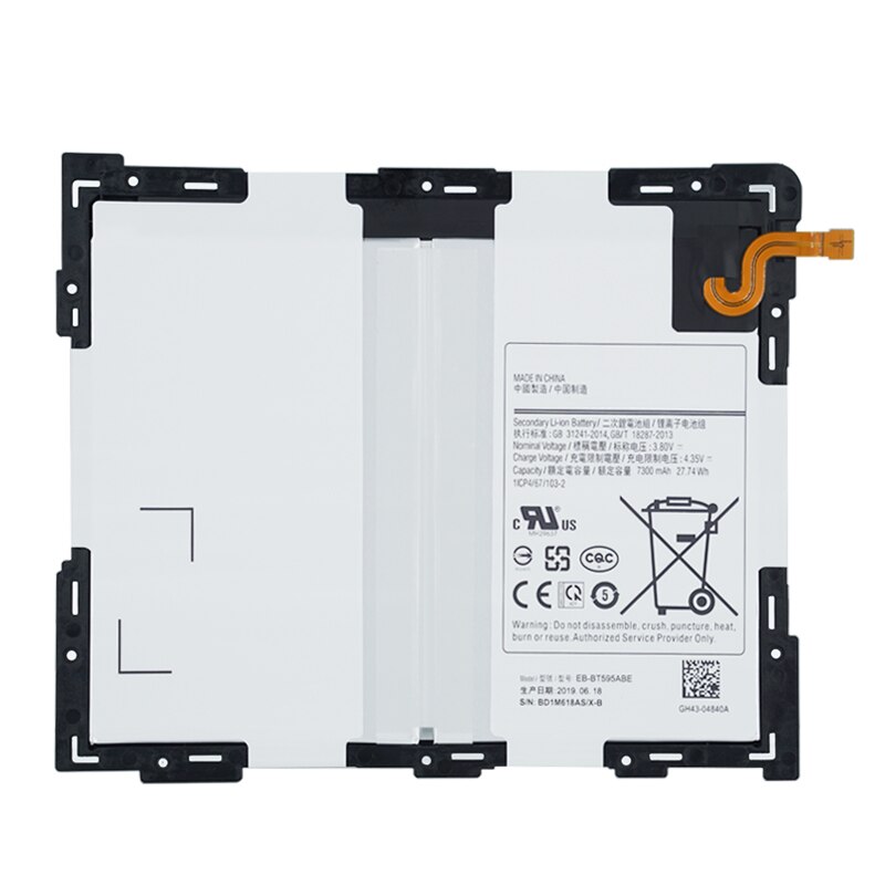 OHD Original High Capacity Tablet Battery EB-BT595ABE For Samsung Galaxy Tab A2 10.5 SM-T590 T595 7300mAh + tools