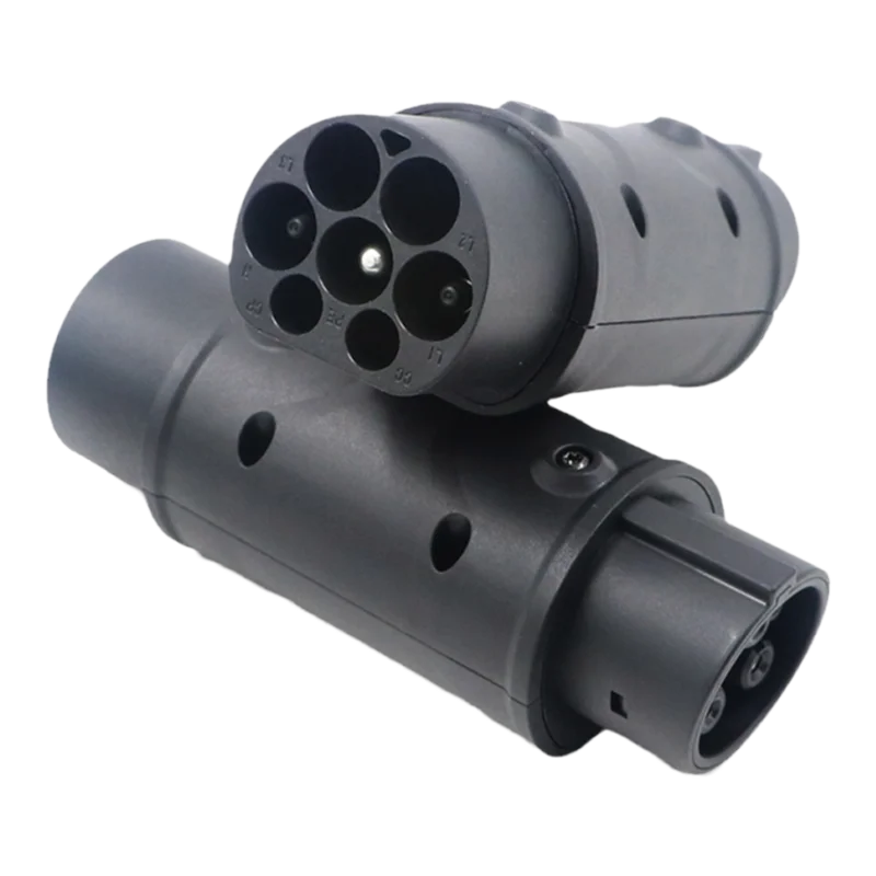 SUSUTOO EVSE Adapter 16A 32A Elektrische Fahrzeug Auto EV Ladegerät Stecker SAE J1772 Buchse Typ 1 Zu Typ 2 EV Adapter Buchse