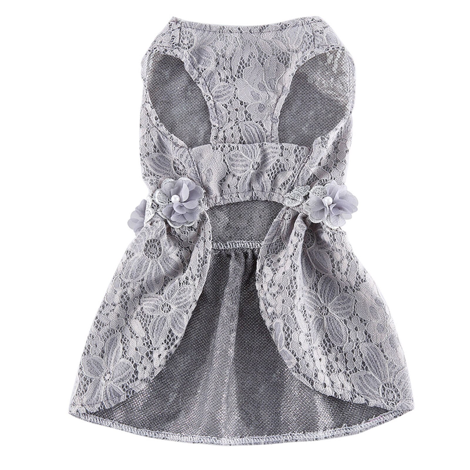 Dog Costumes Lace Dog Clothes Pet grooming clothes Spring And Summer Fine Print Dress Pet Costumes Pet Dog Clothes