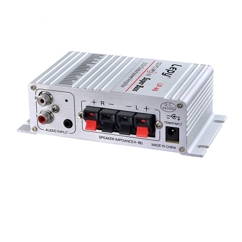 Lepy Auto Moto MP3 MP4 Hi-Fi o Stereo Mini Amplifier 12V 2A: Default Title