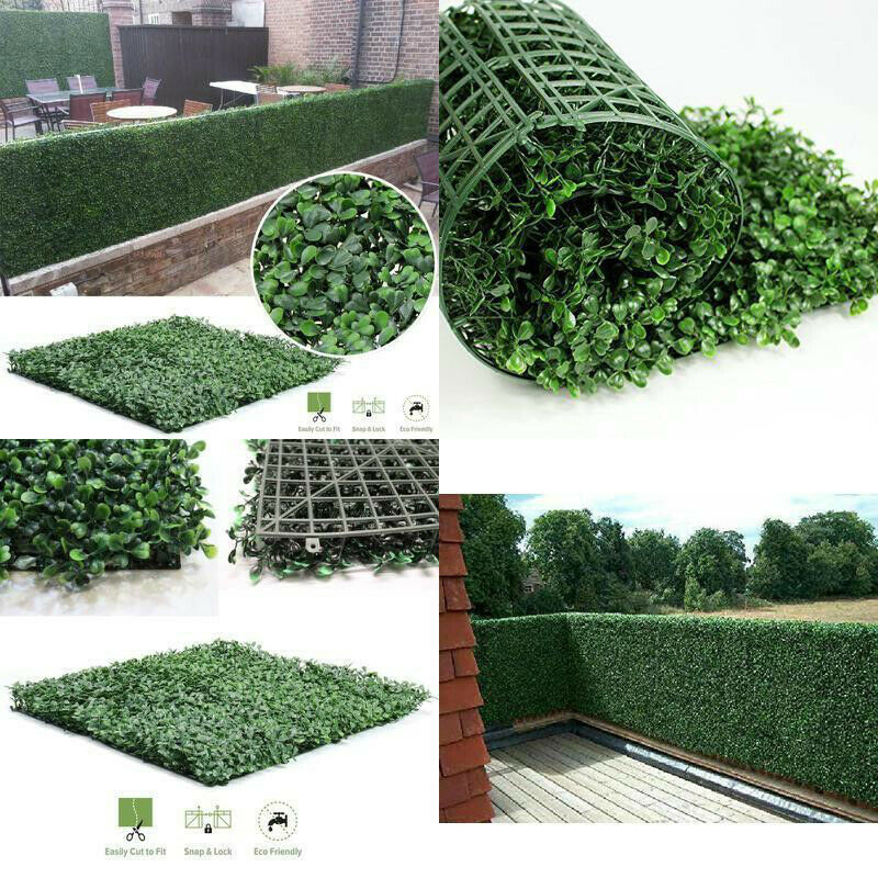 Garden Artificial Hedge Panel Ivy Leaf Private Screen Plants Greenery Fence 40x60cm Party Wedding Decorations Wall Ornaments