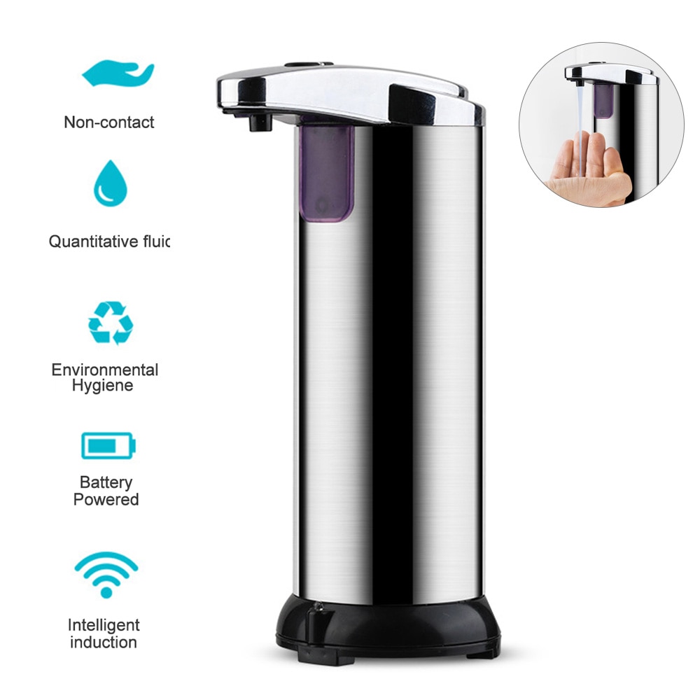 Automatische Zeepdispenser Inductie Schuim Dispenser Wasmachine 250Ml Handdesinfecterend Zeep Dispensers Voor Badkamer Keuken