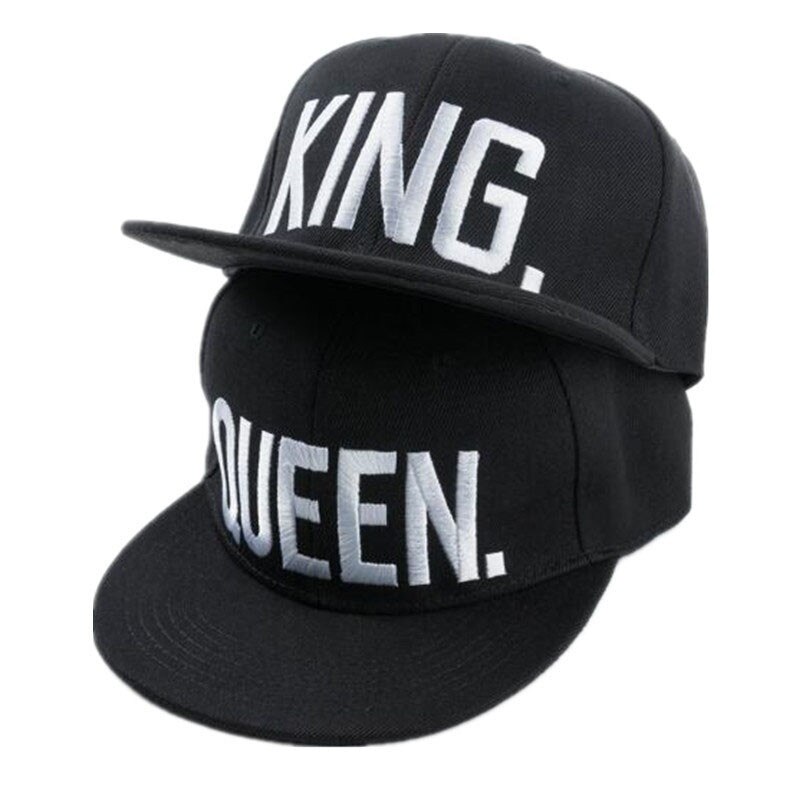 Koning koningin borduurwerk snapback pet acryl heren dames paar baseball pet hiphop sport pet