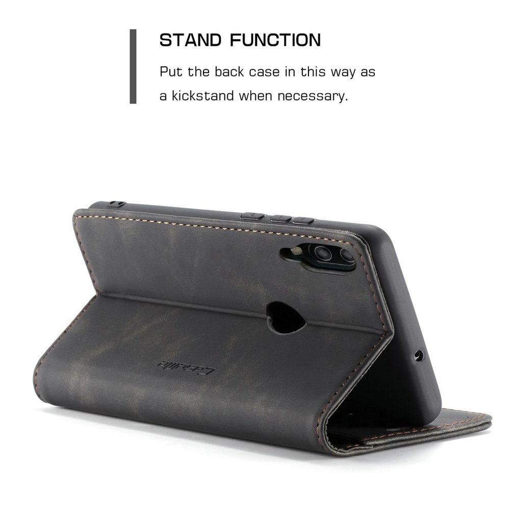 Caseme 013 Ultra-Dunne Mobiele Telefoon Geval Modieuze Mobiele Telefoon Portemonnee Holster Voor Huawei P Smart /Honor 10 Lite